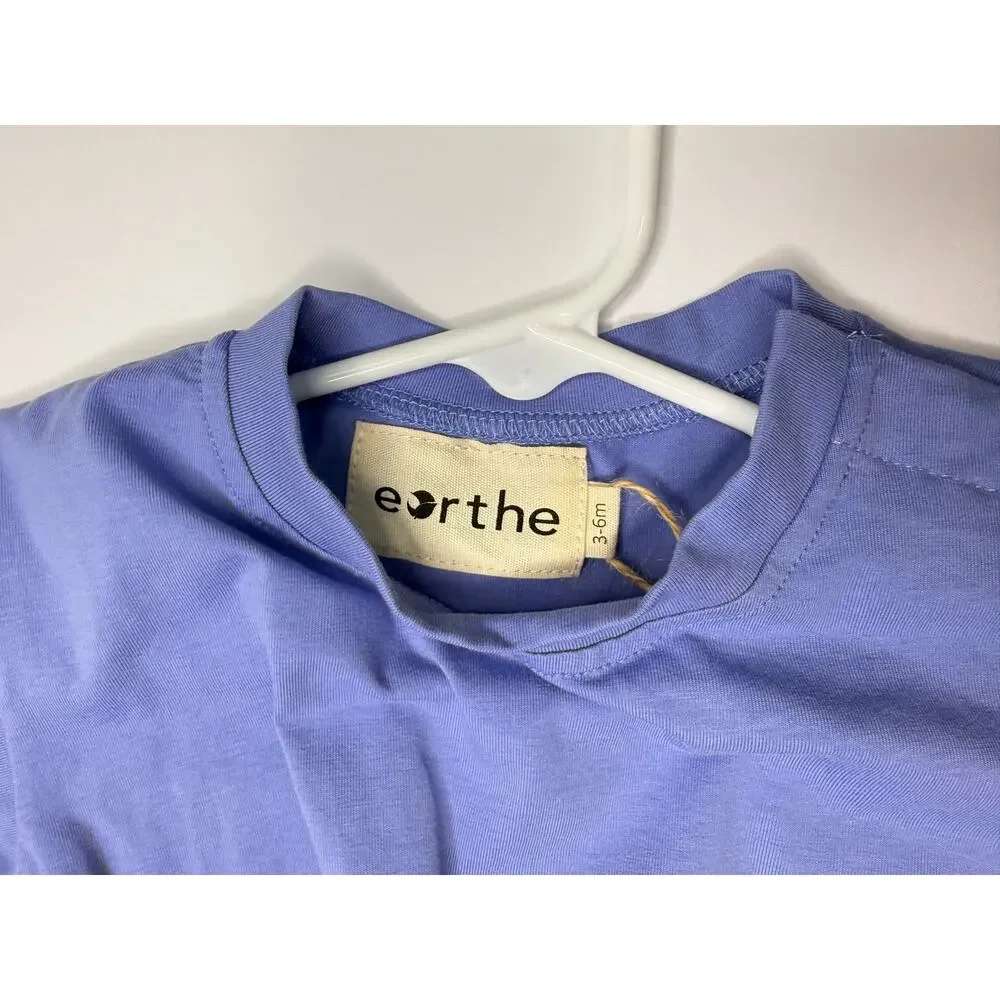 Earthe Baby Periwinkle Short Sleeve Romper One Piece Minimalist Boutique